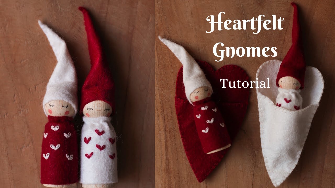 Valentine's day DIY * Waldorf Peg Dolls tutorial * Heartfelt Gnomes
