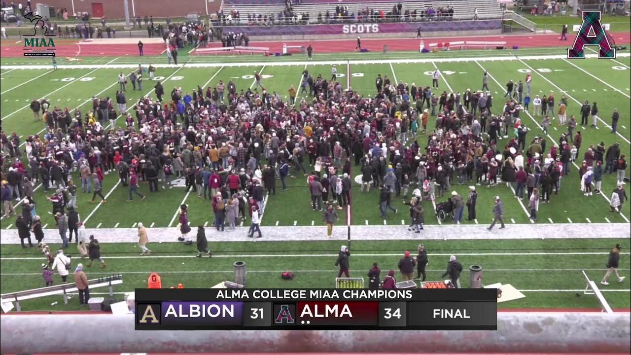 Alma College Football Vs Albion College Miaa Championship Youtube 