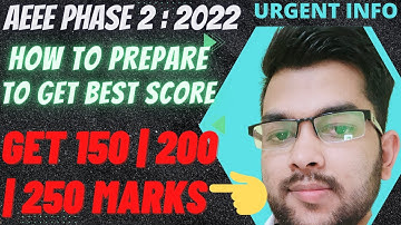 AEEE 2022 pahse 2 preparation | How to best best results #AEEE #preparation #strategy #counselling