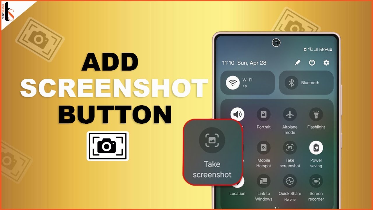 How to Add Take a screenshot of the Quick Settings on Samsung phones ...