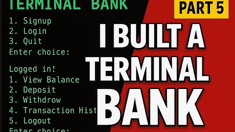 I Built a Terminal-Based Bank in Python 💻 | Beginner Python Project (Part 5)  #cybersecurity #hacker