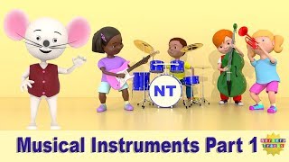 Musical Instruments Part 1 | Music sounds for Kids | NurseryTracks