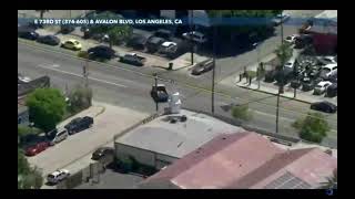Crazy stolen truck chase with Benny Hill Theme