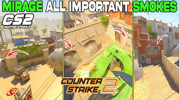 CS2 Mirage All IMP SMOKES That You Need To Know ( FAST & EASY )