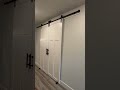 Barn doors added to this entry way catchall room #woodworker #diywoodworking #woodworking #barndoors