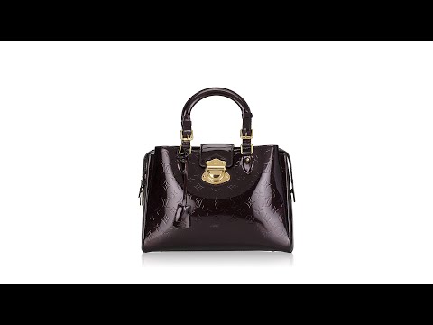 Louis Vuitton Melrose Avenue Bag Amarante Monogram Vernis Eggplant Patent  Leather