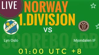 Lyn Oslo VS Mjondalen IF NORWAY 1.Divisjon 2024 LIVE SCORE