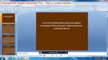 IEEE 2016- 2017 POWER ELECTRONICS A ZVS PULSE WIDTH MODULATION FULL BRIDGE CONVERTER WITH