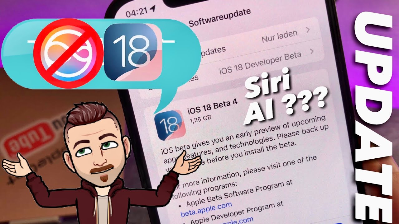 iOS 18 Dev. BETA 4 ist DA mit viel SPLASH & wenig AI - Apple UPDATE News