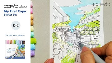 My First Copic Starter Set: Marketplace Coloring Demo
