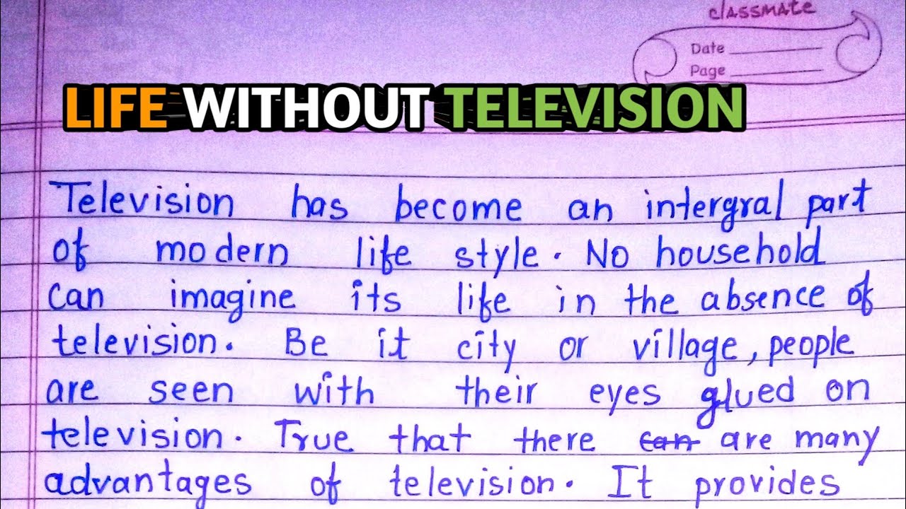 essay on life without television