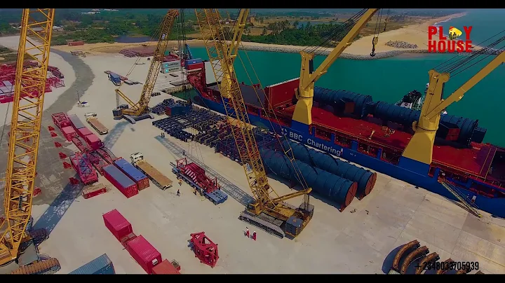 Dangote Jetty Aerial drone flight Ibeju Lekki Lagos #industrial filming and photography