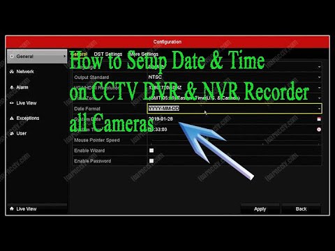 How to Setup Date & Time on CCTV DVR & NVR Recorder all Cameras Hikvision DVR Date and Time Problem