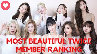 Most Beautiful TWICE Member Ranking 2021