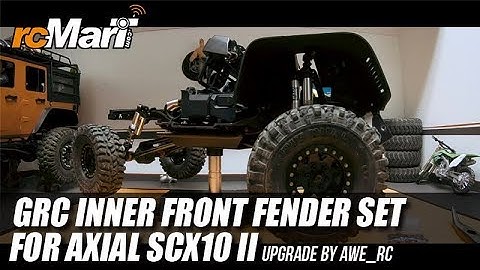 GRC Inner Front Fender Set Black For Axial SCX10 II Upgrade by Awe rc