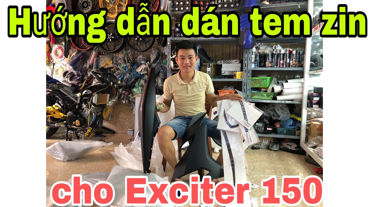 Hướng Dẫn Dán Tem Zin Exciter 150 Đen Nhám - Dán Đẹp... - youtube