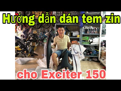 Video Hướng Dẫn Dán Tem Zin Exciter 150 Đen Nhám - Dán Đẹp... - youtube