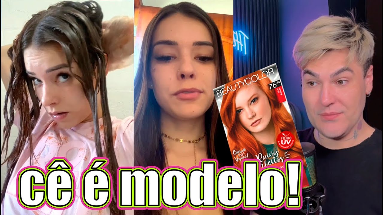 COMO FICAR RUIVA SEM DESCOLORIR O CABELO  COM 7.644 DA BEUTY COLOR | QUERIDONA MÃE E MODELO 😁