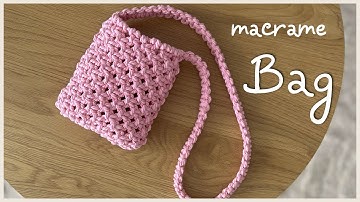 DIY Tutorial * Macrame cross body bag * 花边包 * bolsa de macramé