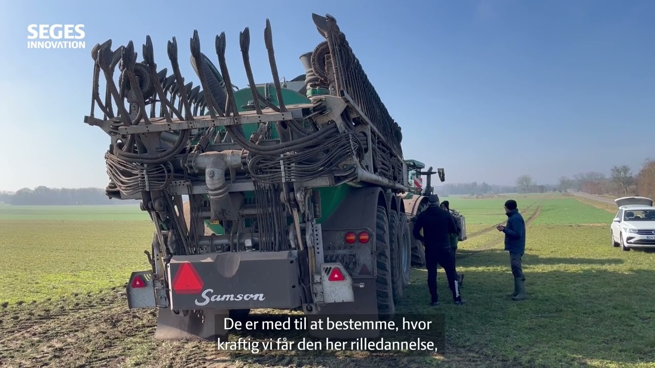 Udbringning af gylle med slæbesko kan øge udbyttet