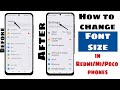 How To Change Font Size in redmi | Redmi phone ka text size kaise change karen