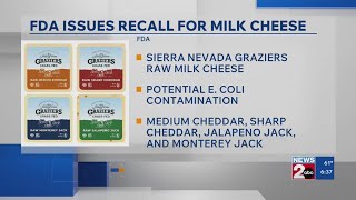 FDA issues recall for milk cheese