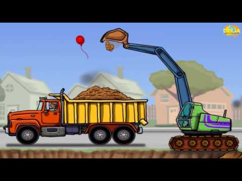 makro cartoon Dump Trucks and Diggers Kids Videos