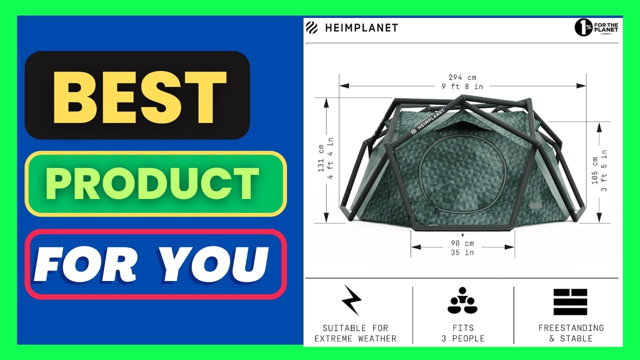 HEIMPLANET Original | The CAVE XL V2, 3 Person Inflatable Tent |t