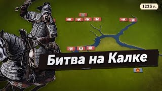 Битва на Калке.  Монголы против русских.  Первая встреча