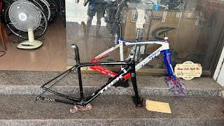 Cặp sườn size xs road carbon, Trek emonda, lapierre Pháp màu keng giảm sock. sẵn tp Vinh