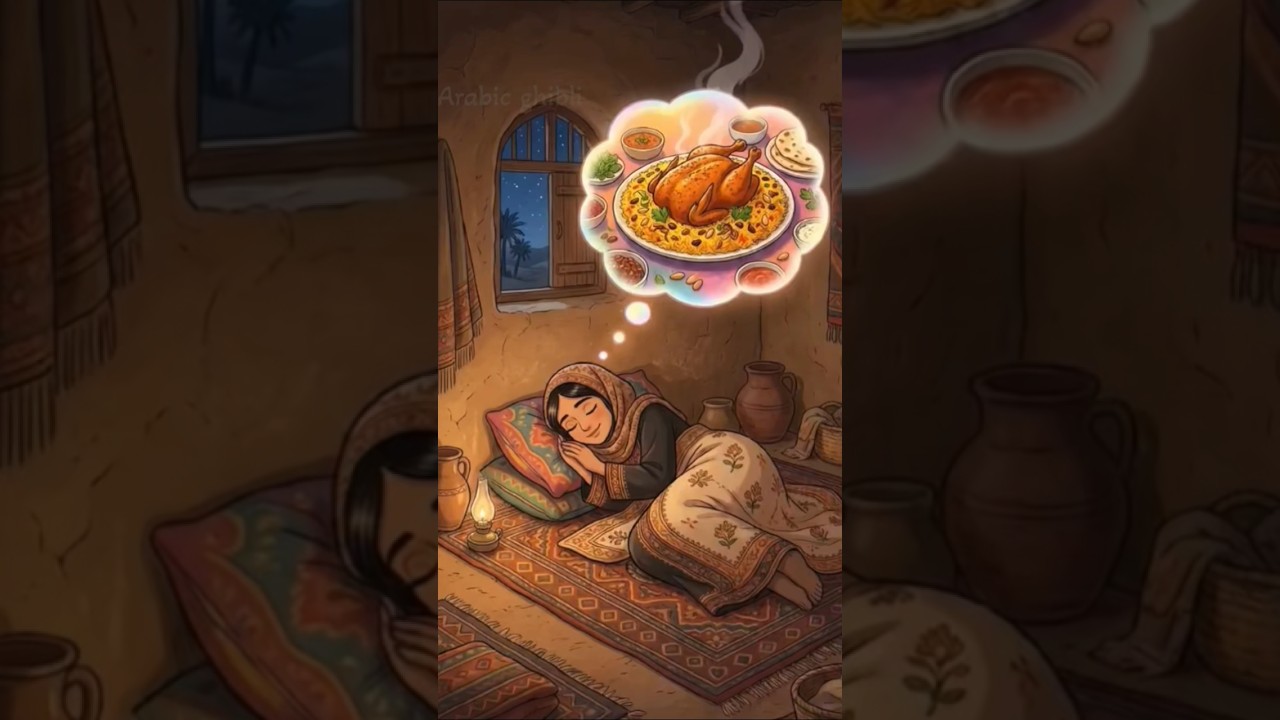 Rainy Day In Arabic Village 🌧️ Cooking Chicken Mandi & Rice #shorts #ghibli #asmr