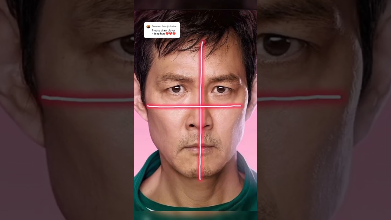 How to draw player 456 Gi-hun from squid game