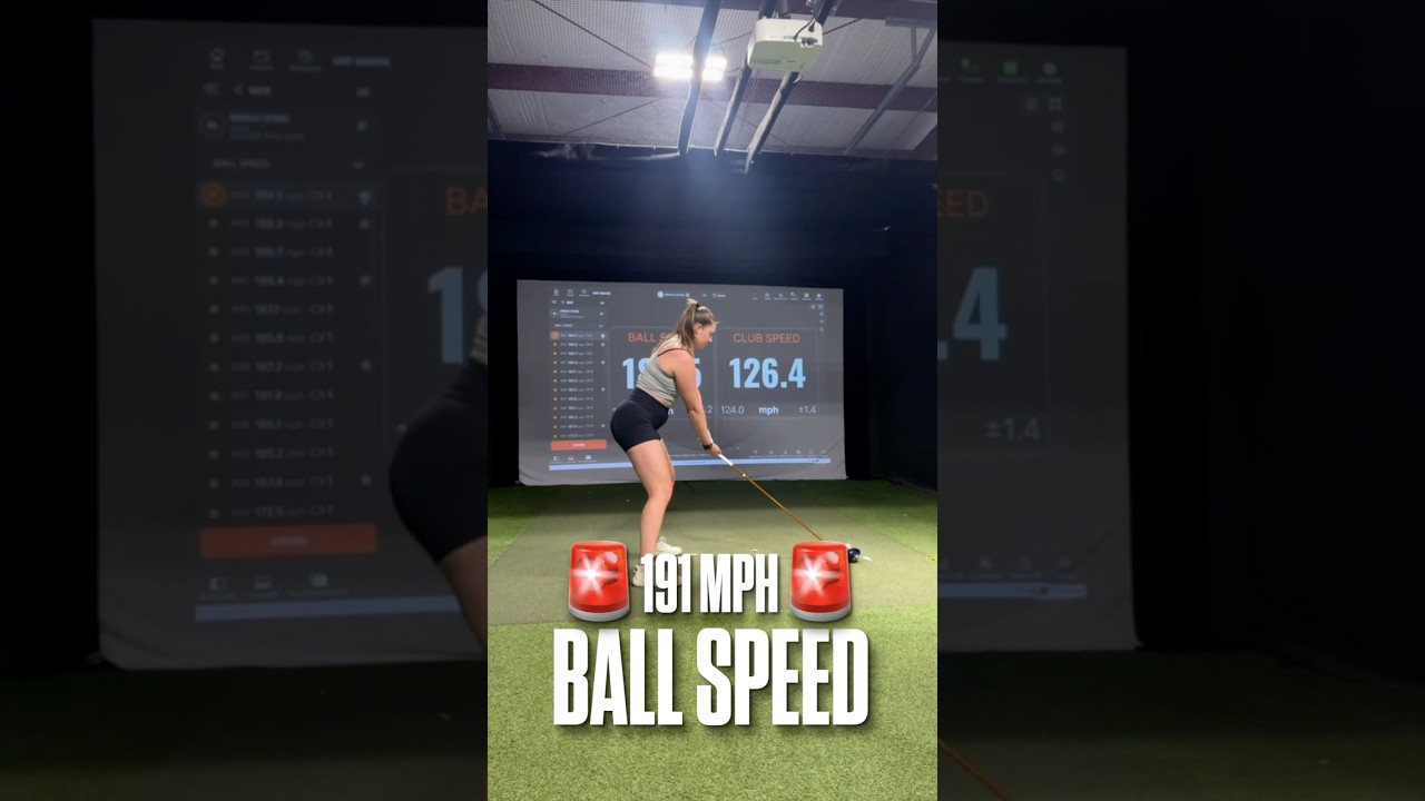 191 MPH BALL SPEED?! Monica Lieving CRAZY Long Drive! 
