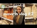 MOVE IN VLOG part 2! decorating the flat, first weekend alone, food shop &amp; interior shopping!