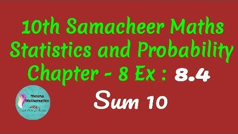 10th Samacheer Maths chapter 8 Exercise 8.4 sum 10