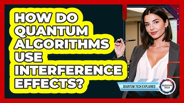 How Do Quantum Algorithms Use Interference Effects?