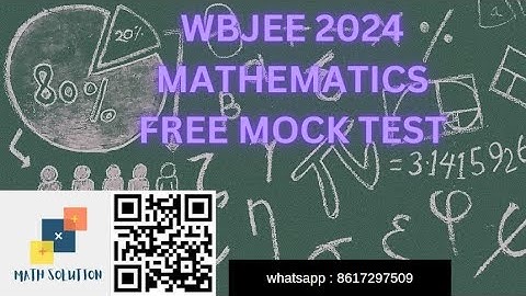 WBJEE 2024 MATHEMATICS | WBJEE FREE TEST | #wbjee2024 | #mathsolution | #jeemathematics