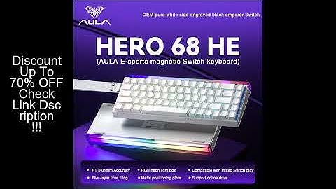 AULA HERO 68HE Magnetic Switch Keyboard Rapid Trigger 8K Return Esports Gamer Keyboard RGB Wired Gam
