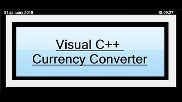 How to Create Currency Converter in Visual C++