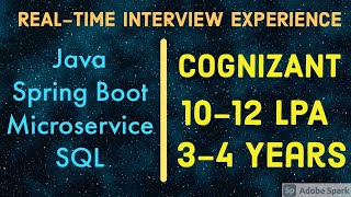 COGNIZANT INTERVIEW QUESTIONS AND ANSWERS FOR EXPERIENCED | COGNIZANT | REALTIME INTERVIEW QUESTIONS