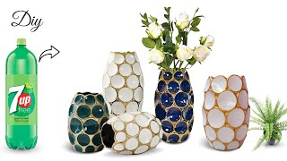 Diy best flower vase makes with unique art effects | plastic bottle pots | best out of waste