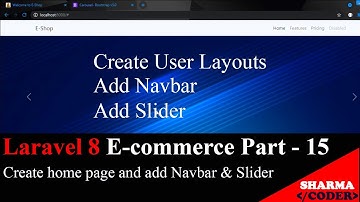 Laravel 8 E-com Part-15 : How to make navbar and slider for ecommerce | Frontend layout setup
