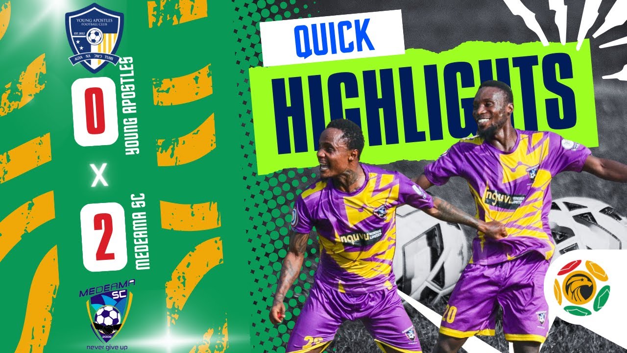 QUICK HIGHLIGHTS | Medeama 2-0 Young Apostles | GPL 2025/26