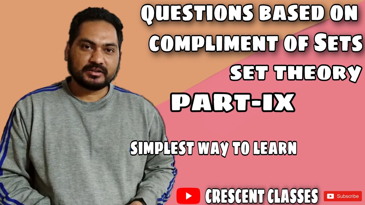 NCERT Questions based on Complement of set (Set Theory Part- IX) - YouTube