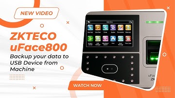 Backup data to USB Device from Zkteco uFace 800 Attendance Machine, easy and must do thing.