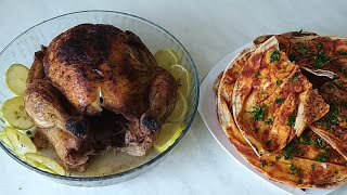 دجاج مشوي بكيس الفرن مع الخبز بصوصة من اطيب الوصفات