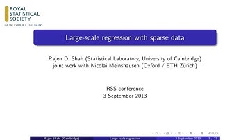 Large-scale regression with sparse data