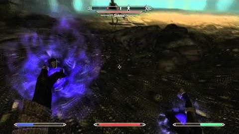 Skyrim Master Difficulty - Mage Level 19 - Labyrinthian Skeletal Dragon Encounter