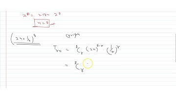The sum of the binomial coefficients of `[2x+1/x]^n` is equal to `256.` The constant term in t