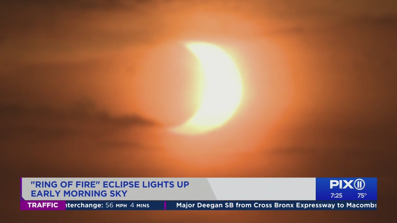 Ring Of Fire Solar Eclipse Lights Up Nyc Sky Youtube